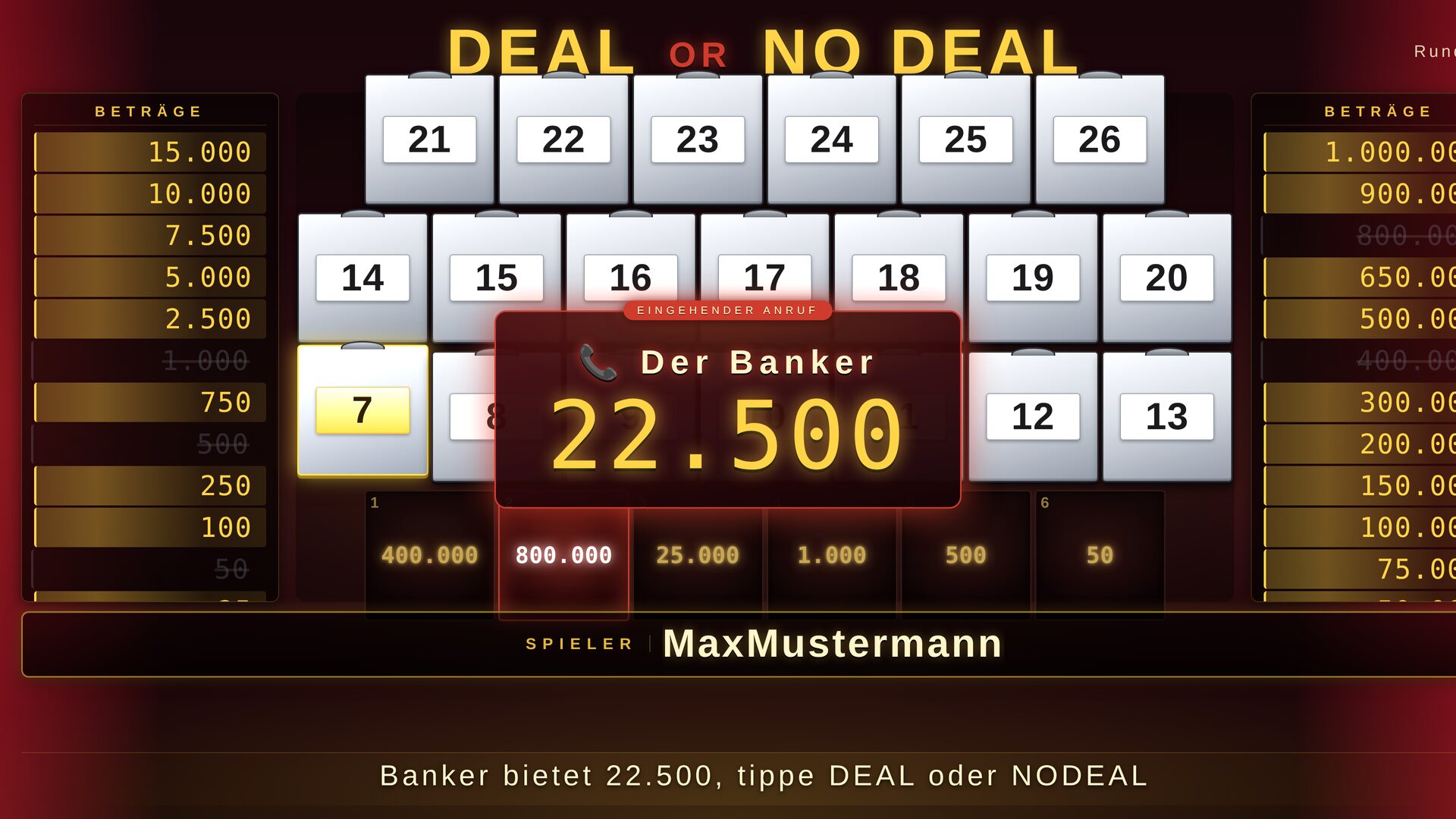 Deal or No Deal Screenshot 1